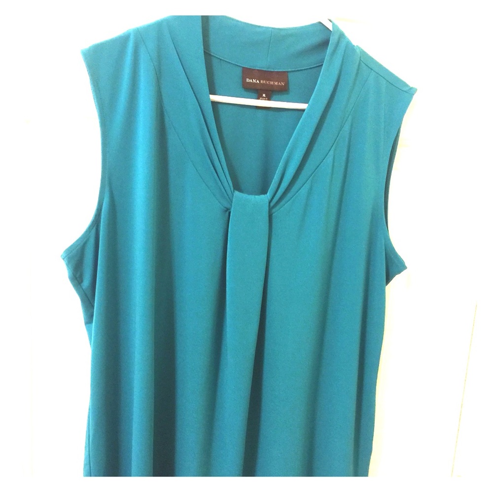 Dana Buchman Teal Sleeveless Blouse